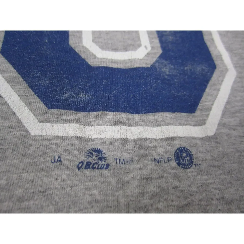 VTG Dallas Cowboys Shirt Mens 2XL XXL Gray Troy Aikman NFL Football #8 Crew Neck